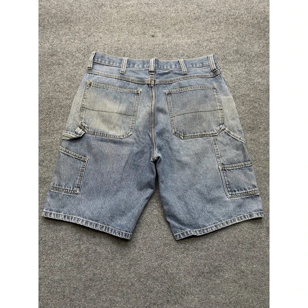 Faded Glory Y2K Jean Shorts Size‎ 34 Distressed Denim